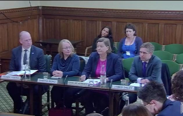 giving evidence at Scottish Affairs committee Westminster