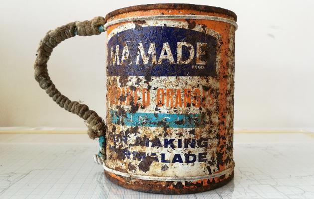 1940s upcycled mug