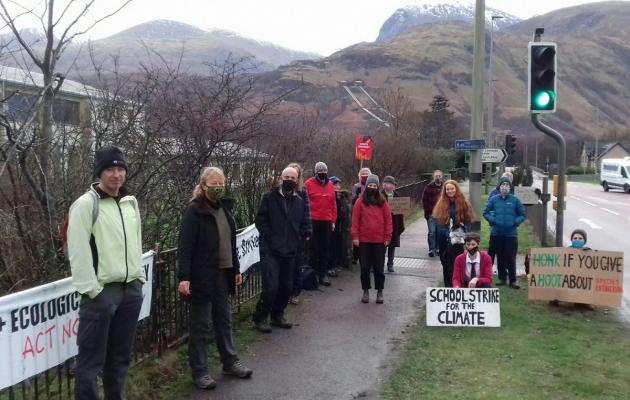 Holly and others on a #FridaysForFuture school strike 