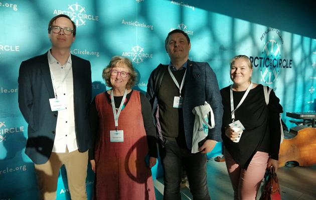 Theona with other delegates at the Arctic Circle Assembly