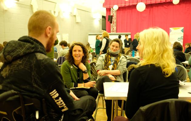 Image of Ms. Gougeon talking to Youth Parliamentarians