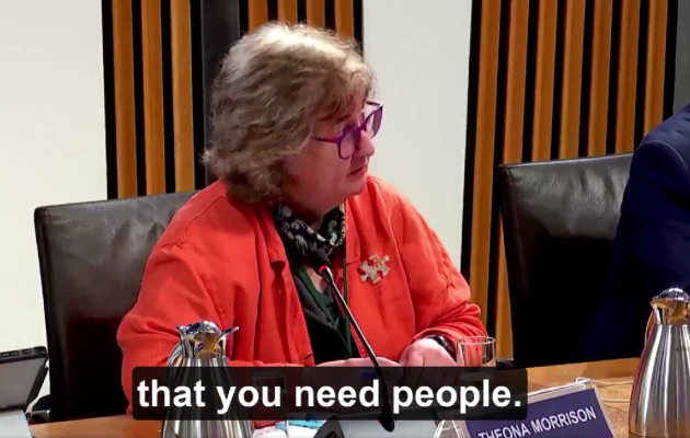 Theona Morrison gives evidence