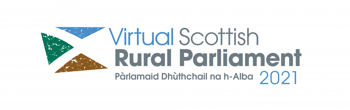 "Virtual Scottish Rural Parliament 2021" in text
