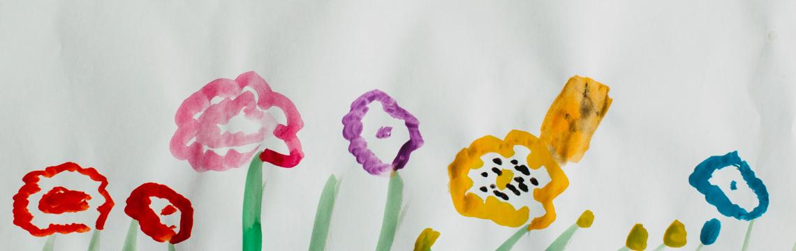 Children's drawing of flowers