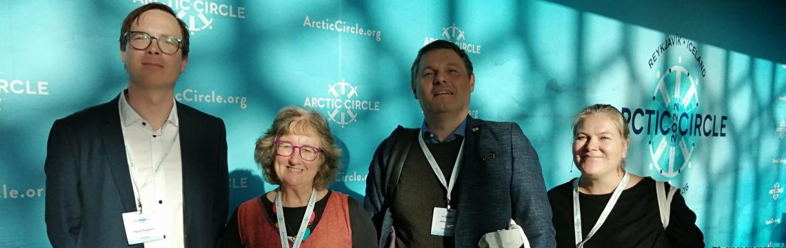 Theona with other delegates at the Arctic Circle Assembly