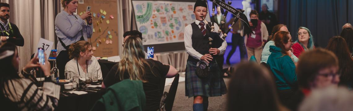 Young piper at the ERYP